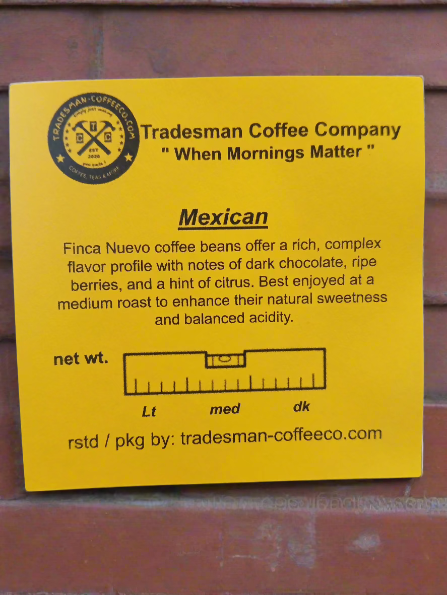 MEXICAN HG: Rich, earthy flavor; nutty notes; smooth finish.