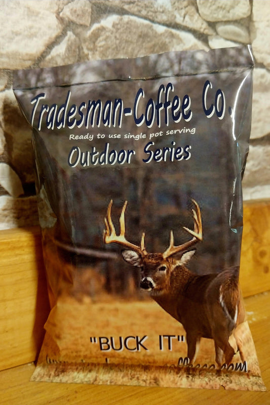 TRADESMAN COFFEE CO. "BUCK IT" COFFEE LABEL FOR A QUICK FIX