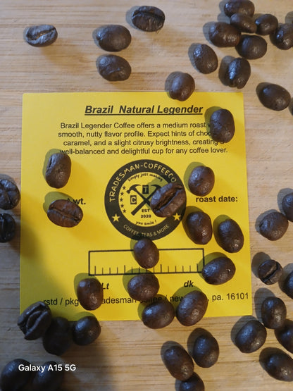 BRAZIL: medium or dark, chocolate, nutty with hint of citrus