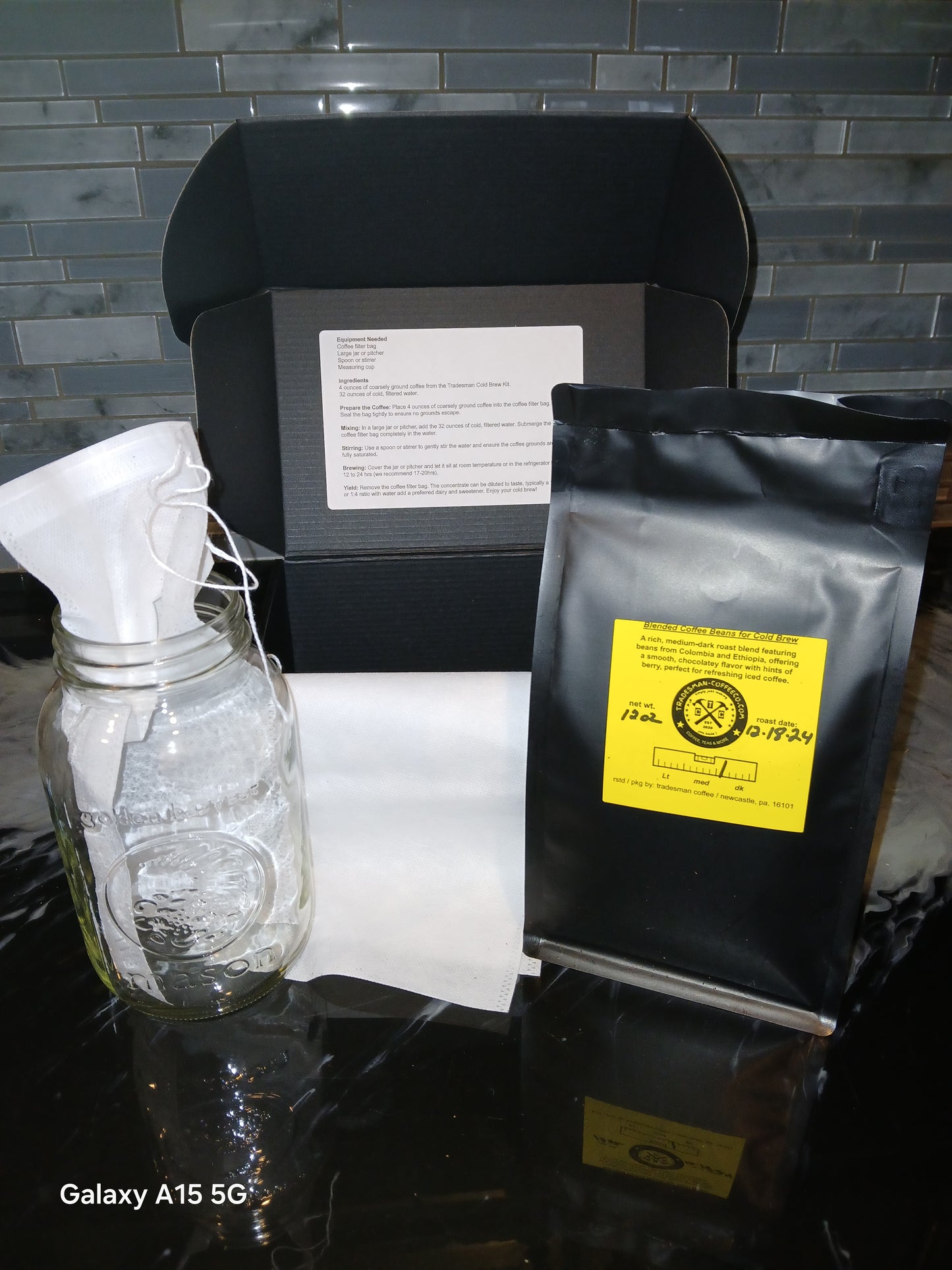 COLD BREW KIT: medium roasted specifically for cold brew concentrate