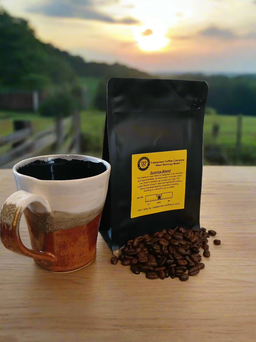 SUNRISE BLEND: Rich, smooth, invigorating coffee to start your day